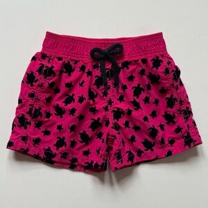 Vilebrequin Boys Jim Pink Flocked Swim Shorts - Size 2Y